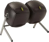 Kompostowniki - Lifetime Plastikowy kompostownik bębnowy podwójny czarny 380 litrów - miniaturka - grafika 1