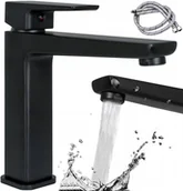 Baterie umywalkowe - Rea Bateria umywalkowa Orix Black Niska B5642 - miniaturka - grafika 1