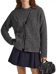 Pepe Jeans Damski sweter z dzianiny Denisse, Szary (ciemnoszary Marl), S - Swetry damskie - miniaturka - grafika 1