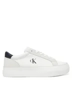 Trampki damskie - Calvin Klein Jeans Tenisówki Vulc Flatform Mg Nylon Mix YW0YW01896 Biały - miniaturka - grafika 1