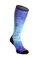 Skarpetki sportowe męskie - Skarpety narciarskie Smartwool Ski Targeted Cushion Nature Doodles Print OTC Socks - capri - miniaturka - grafika 1
