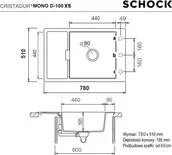Zlewozmywaki - SCHOCK MONO D-100XS ROUGE (Cristadur) - miniaturka - grafika 1