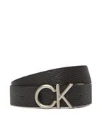Paski - Calvin Klein Pasek Męski Ck Hallmark Logo 35Mm Adj/Rev LV04D7034G Czarny - miniaturka - grafika 1