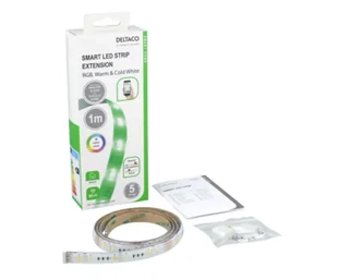 Deltaco SMART H LED strip extens 1m RGB 2700K6500K 6pin fits SHLS3M - Systemy inteligentnych domów - miniaturka - grafika 1
