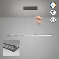 Lampy sufitowe - FISCHER & HONSEL Lampa wisząca Torvi, możliwość ściemniania, aluminiowy / szary / cynkowy, salon / jadalnia, metal, nowoczesny - miniaturka - grafika 1