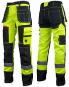 Odzież robocza - Spodnie Robocze ODBLASKOWE OSTRZEGAWCZE męskie żółte BHP URGENT 715 - miniaturka - grafika 1