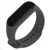 Akcesoria do smartwatchy - PASEK OPASKA JEDNOLITA do XIAOMI MI BAND 3/4 (ciemnoszary) - miniaturka - grafika 1