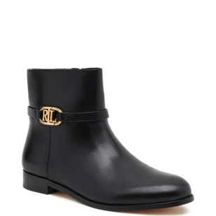 LAUREN RALPH LAUREN Skórzane botki - Botki damskie - miniaturka - grafika 1