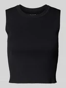 Koszulki i topy damskie - Top krótki o kroju slim fit z mieszanki wiskozy - miniaturka - grafika 1