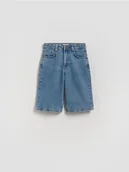 Spodnie i spodenki dla chłopców - Reserved - Jeansowe szorty - niebieski - miniaturka - grafika 1