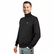 Swetry męskie - Sweter męski golf czarny rozmiar 3XL - miniaturka - grafika 1