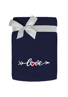 Ręczniki - Ręcznik 50x90 Love granatowy Haft Love bawełniany 450 g/m2 Faro - miniaturka - grafika 1