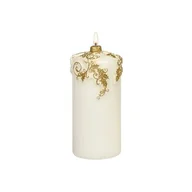 Świece - Świeca pieńkowa Ostrokrzew biała matowa - miniaturka - grafika 1