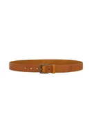 Paski - PASEK SKÓRZANY BRĄZOWY WRANGLER 112358070 LEATHER BELT COGNAC 105 - miniaturka - grafika 1