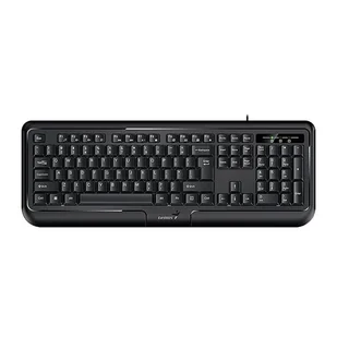 Genius KB-118 II, klawiatura CZ/SK, klasyczna, wodoodporny rodzaj przewodowa (PS/2), czarna - Klawiatury - miniaturka - grafika 1