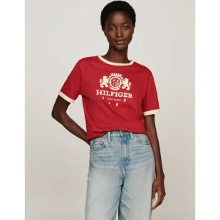 Tommy Hilfiger T-shirt | Regular Fit - Koszulki i topy damskie - miniaturka - grafika 1