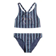 Stroje kąpielowe - Dziecięcy Strój kąpielowy dwuczęściowy ROXY SWIM FOR DAYS G ERGX203486-BSP3 – Granatowy - miniaturka - grafika 1