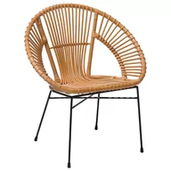 Krzesła - Beliani Krzesło rattanowe piaskowe SARITA - miniaturka - grafika 1