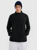 Bluzy męskie - 4F Polar regular ze stójką męski - czarny XXL - miniaturka - grafika 1