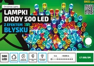 Oświetlenie świąteczne - 1001mebli Sznur świetlny  50 m  500 LED  z Błyskiem  wył. czasowy  zewnętrzne oświetlenie świąteczne NR 0445 OLT-500/5M 0445 - miniaturka - grafika 1