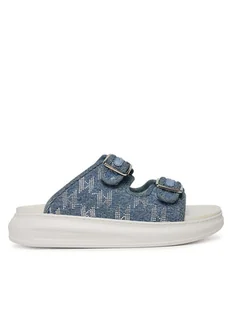 KARL LAGERFELD Klapki Kapri Slide KL62505A Niebieski - Klapki i japonki damskie - miniaturka - grafika 1