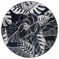 Dywany zewnętrzne - MULTI-DECOR  zewnętrzny/wewnętrzny Jungle biało-czarny okrągły śr.135 cm - miniaturka - grafika 1