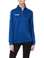 Bluzy damskie - Hummel Bluza damska Core Poly Half Zip niebieski True Blau S 203439-7045 - miniaturka - grafika 1