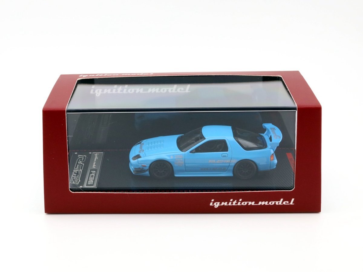 IGNITION MODEL Mazda RX-7 FC3S RE Amemiya Light Blue 1:64 Edycja Limitowana