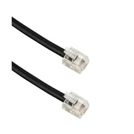 Kable USB - Przewód telefoniczny RJ11, czarny, 15 m - miniaturka - grafika 1