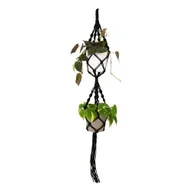 Donice - Tekstylny system do zawieszenia doniczki ø 13 cm (wysokość 120 cm) Macramé – Artevasi - miniaturka - grafika 1
