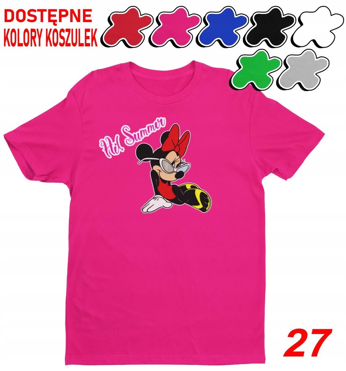 Dziecięca Koszulka Z Nadrukiem Duży Wybór Myszka Miki Różne -L 146-152