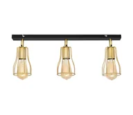 Lampy sufitowe - Oświetlenie punktowe TUBE 3xE27/60W/230V złoty/czarny - miniaturka - grafika 1
