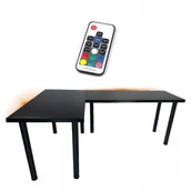 Biurka gamingowe - Biurko Gamingowe Narożne Duże Led 240X80 - miniaturka - grafika 1