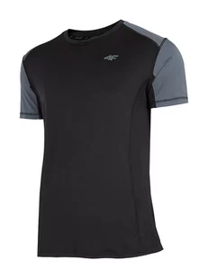 4F T-shirt funkcyjny w kolorze czarno-szarym - Koszulki sportowe męskie - miniaturka - grafika 1