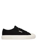 Trampki damskie - Calvin Klein Trampki Vulc Low Lace Up Canvas HW0HW02975 Czarny - miniaturka - grafika 1