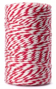 Nici wędliniarskie / przędza  100g kolor biało-czerwony - Artykuły masarskie - miniaturka - grafika 1