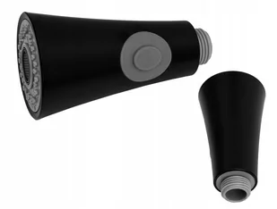 Słuchawka Bateria Snake Wyciągana Wylewka Czarna - Słuchawki prysznicowe - miniaturka - grafika 1