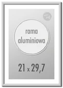 Ramki na zdjęcia - Ramka Na Zdjęcia 21X29,7 cm A4 Ramki Aluminiowe 29,7X21 cm Srebrna - miniaturka - grafika 1