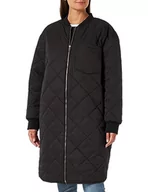 Płaszcze damskie - VERO MODA CURVE Damski płaszcz pikowany VMCNATALIE AW23 Coat CUR, czarny, 50, czarny, 50 - miniaturka - grafika 1