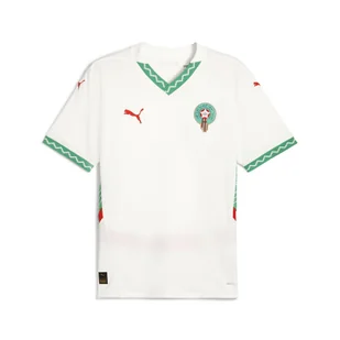 Męska koszulka wyjazdowa Maroko 2025 PUMA White Fast Green Red - Koszulki sportowe męskie - miniaturka - grafika 1