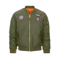 Odzież taktyczna i umundurowanie - Kurtka Dziecięca Bombera Mil-Tec FLIGHT OLIVE MA1 110-116 (5-6 Lat) - miniaturka - grafika 1