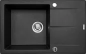 Zlewozmywaki - Zlew PYRAMIS KEROS (76x48) 1B 1D czarny (nakrapiany) (70189511) - miniaturka - grafika 1