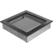 Akcesoria kominkowe - Kratki.pl KRATKA KOMINKOWA PROSTOKĄTNA CZARNO-SREBRNA 220X220 MM 22CS - miniaturka - grafika 1
