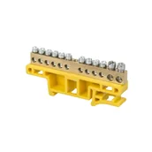 Rozdzielnie elektryczne - Elektro-Plast Listwa zaciskowa 12-torowa na szynę TH35 żółta 0921-01 - miniaturka - grafika 1