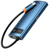 Huby USB - Baseus Adapter 6w1 Hub USB-C na 3x USB 3.0 + HDMI + USB-C PD 4K HD - miniaturka - grafika 1