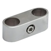 Meble modułowe i akcesoria - Złącze podwójne równoległe Ø25 chrom - miniaturka - grafika 1