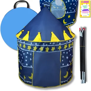 Namiot Domek dla Dzieci Zamek Pałac do Pokoju Ogrodu Domu Granatowy PREZENT DLA DZIECI + EBOOK - Place zabaw - miniaturka - grafika 1