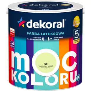 Farba lateksowa Moc Koloru Limonkowy Sorbet 2,5 l Dekoral - Farby wewnętrzne - miniaturka - grafika 2