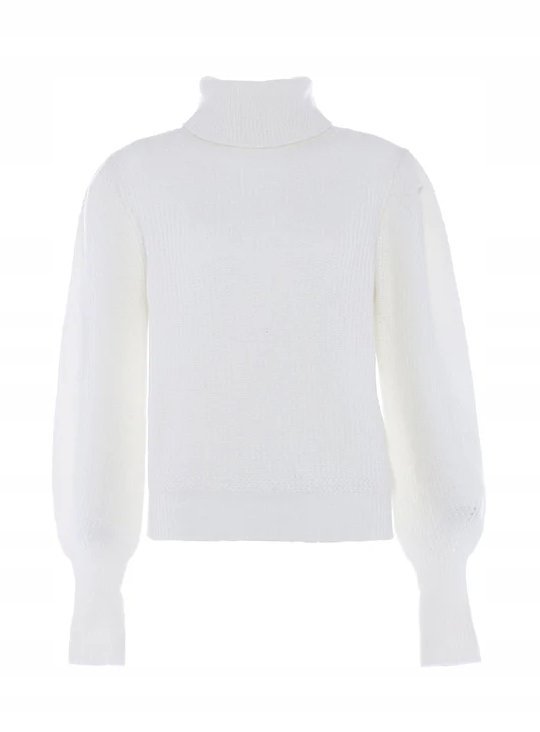 Faina Sweter Biały z Długim Rękawem Damski Xl/xxl Jme
