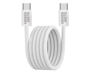 Silver Monkey Kabel magnetyczny USB-C 100W 2m biały - darmowy odbiór w 22 miastach i bezpłatny zwrot Paczkomatem aż do 15 dni - Kable USB - miniaturka - grafika 1